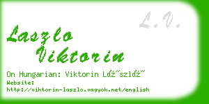 laszlo viktorin business card